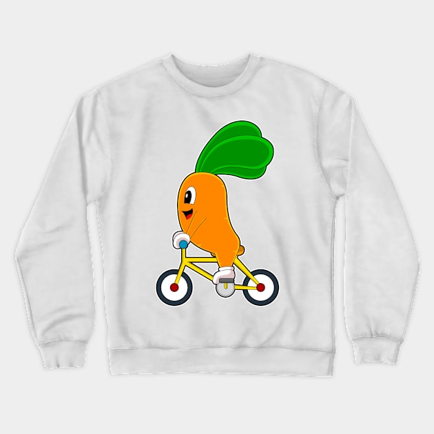 Carrot Bicycle Crewneck Sweatshirt by Markus Schnabel